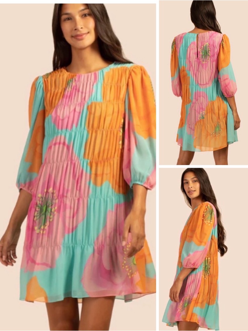 Trina Turk Multi Colored Floral Dress